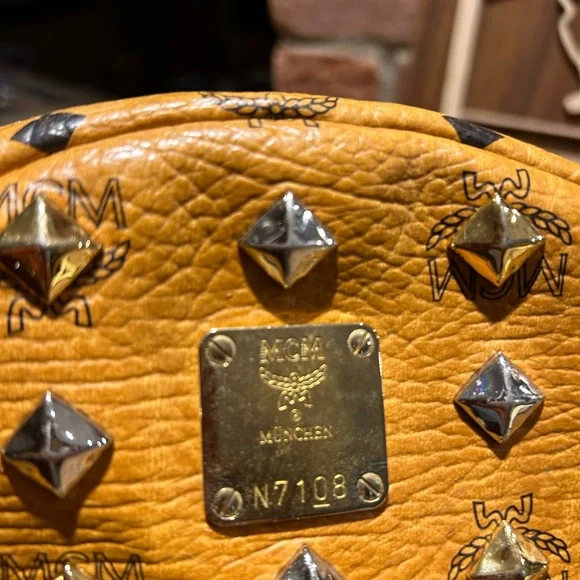 MCM Visetos Stark Backpack cognac